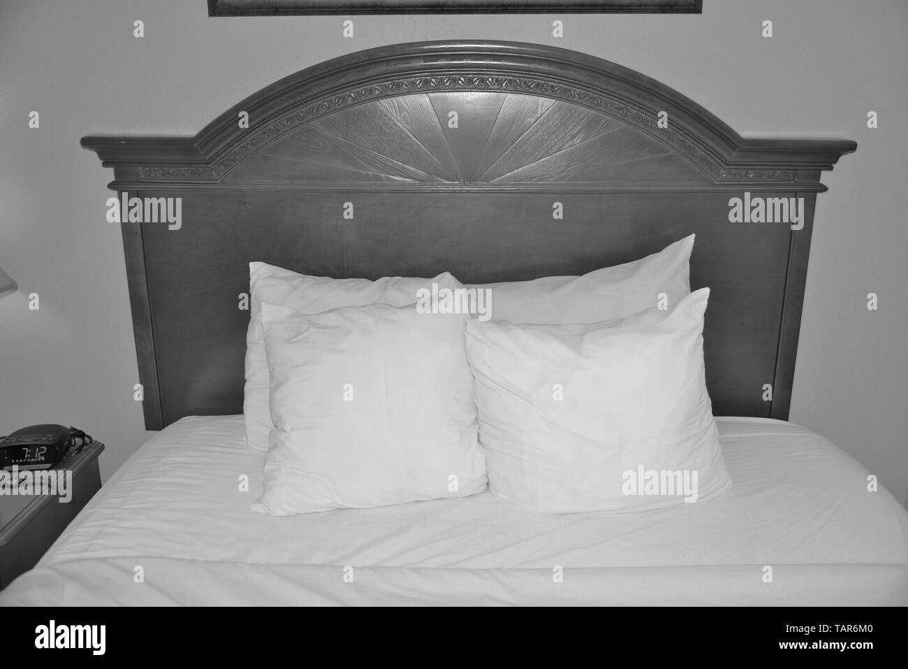 Motel Bed Stockfoto
