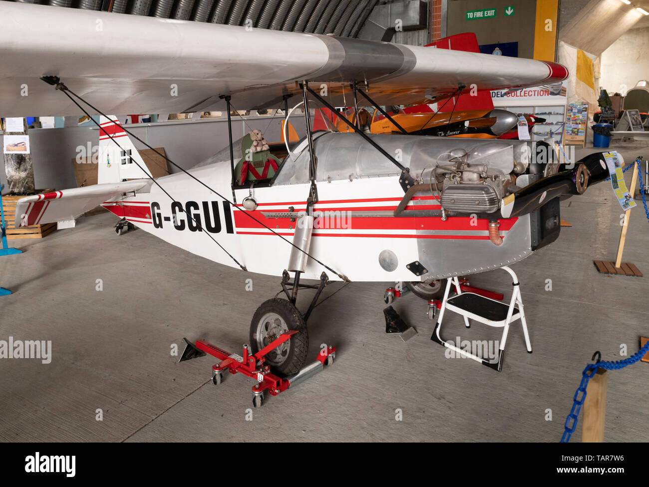Hangar Exhibit, G-CGUI Stockfoto