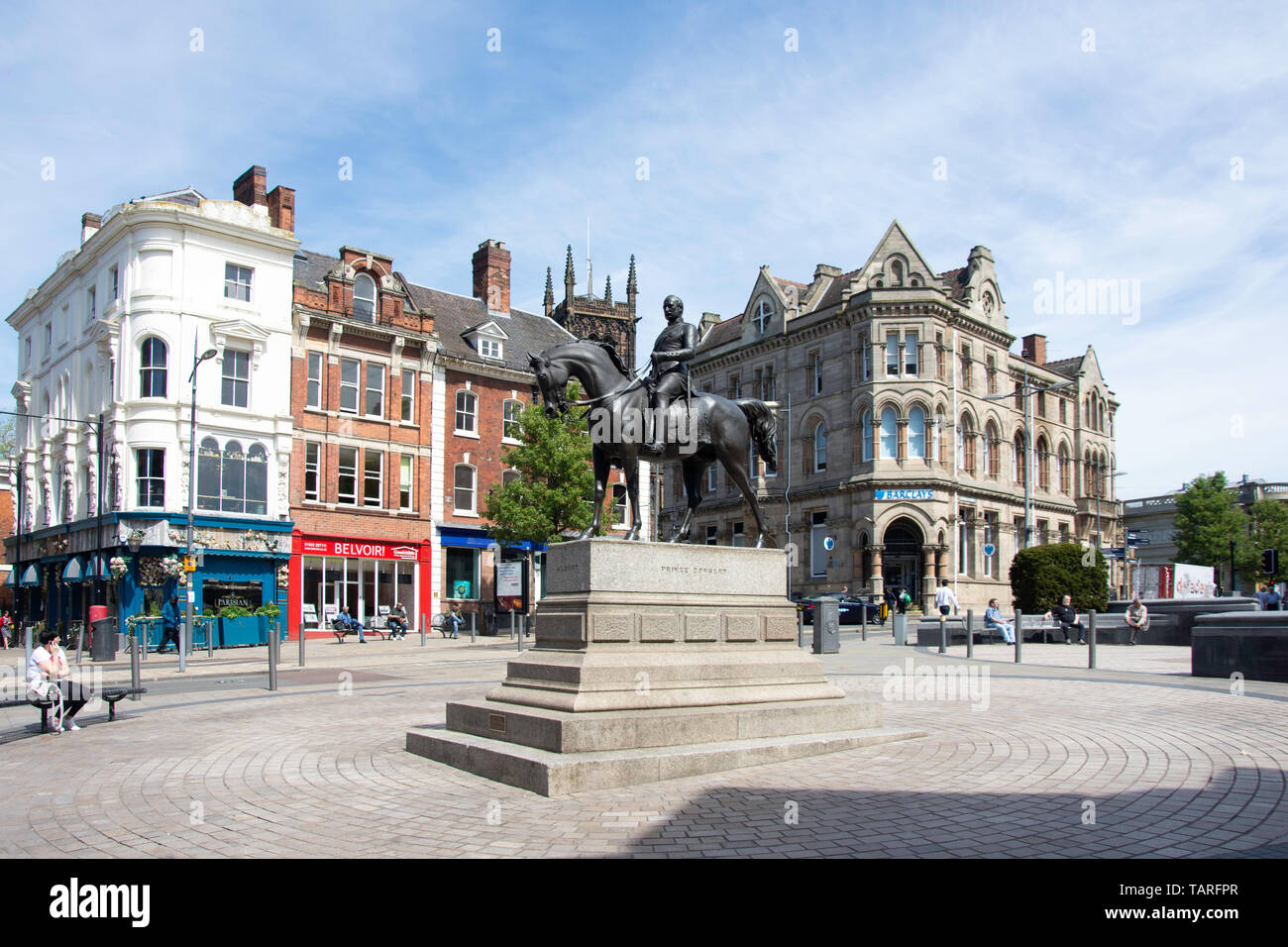 Statue von Prinz Albert, Queen Square, Wolverhampton, West Midlands, England, Großbritannien Stockfoto