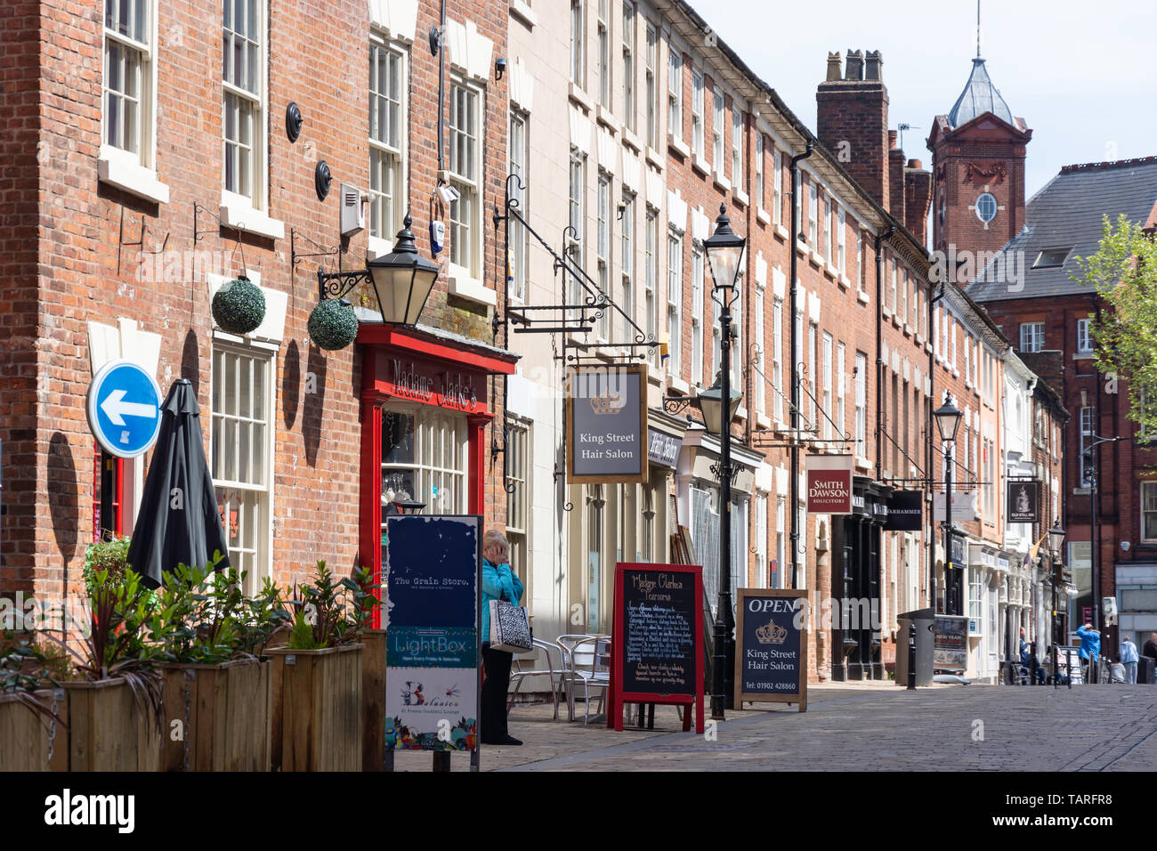 Gebäude, King Street, Wolverhampton, West Midlands, England, Großbritannien Stockfoto