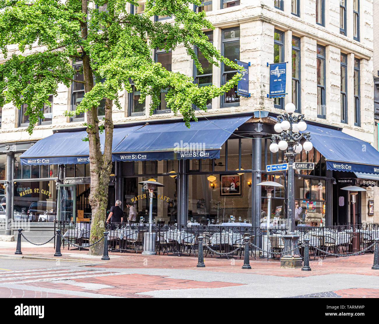 VANCOUVER, BRITISH COLUMBIA - 25. Mai 2016: Vancouver, einem pulsierenden West Coast Seehafen in British Columbia, Kanada ist unter s dichteste, die meisten ethnisch d Stockfoto