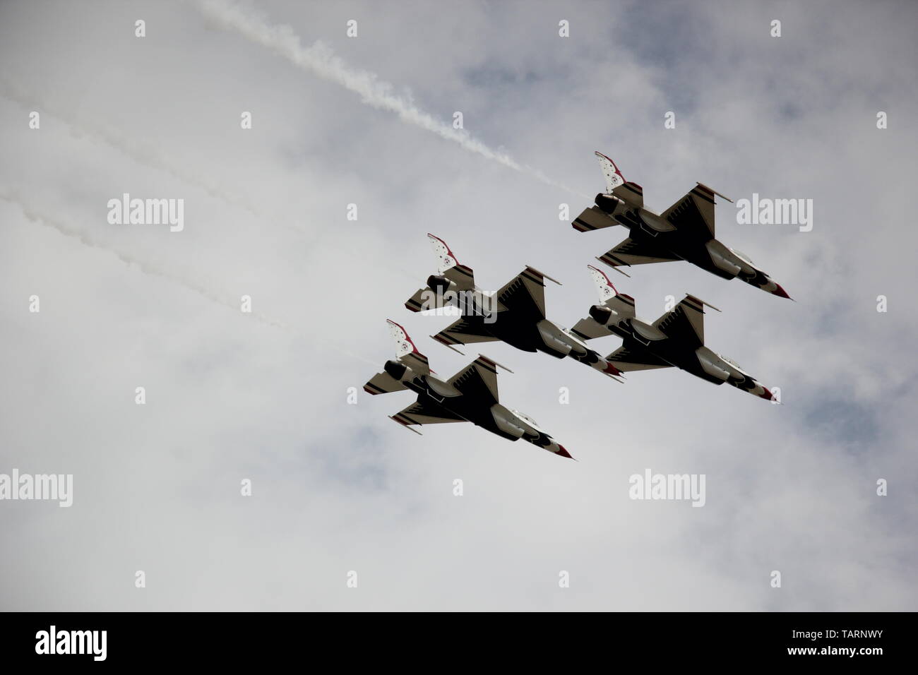 Us Air Force Thunderbirds durchführen Am2019 air Expo bei JBA in Maryland. Stockfoto