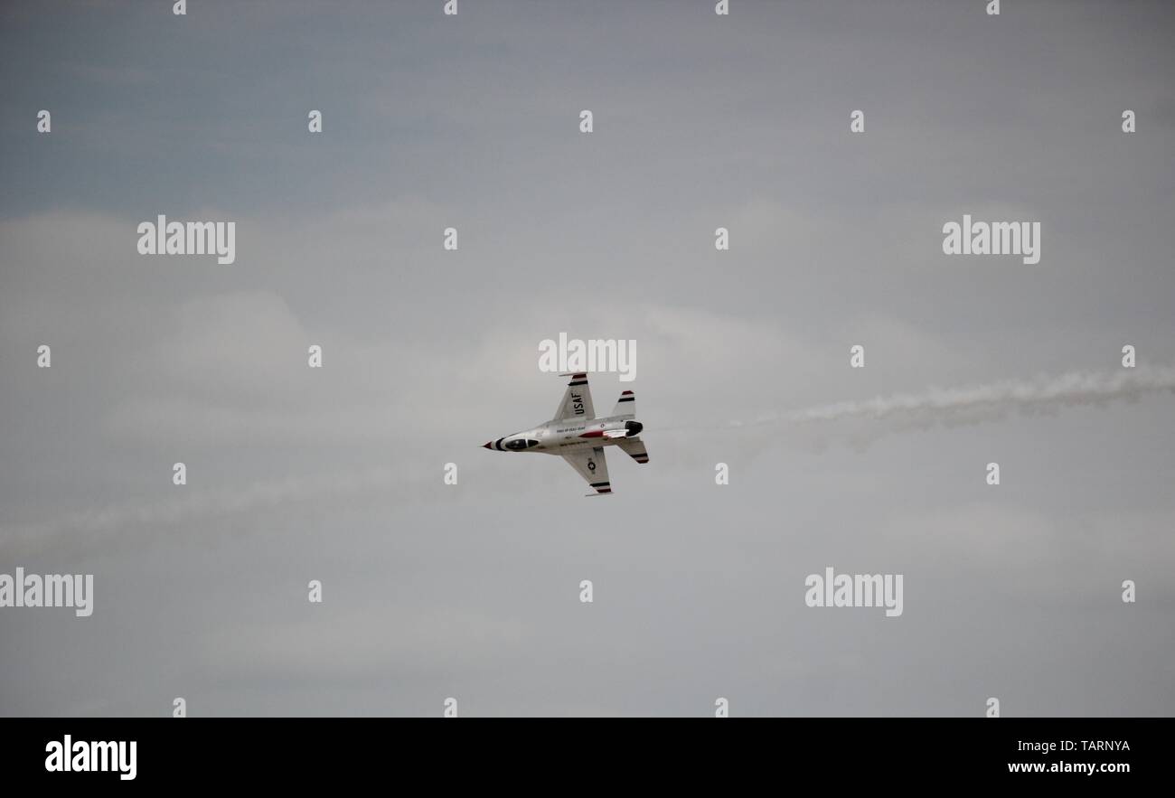 Us Air Force Thunderbirds durchführen Am2019 air Expo bei JBA in Maryland. Stockfoto