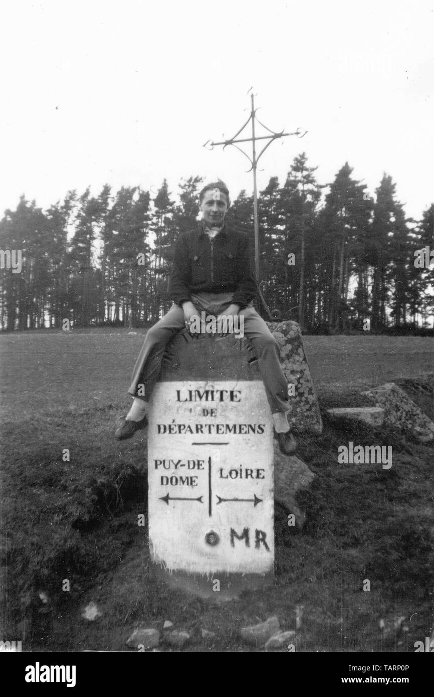 Reisen mit dem Fahrrad, Ostern 1944, Loire, Frankreich Stockfoto