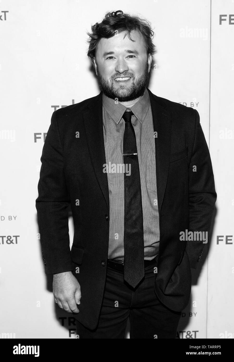 New York, NY - Mai 02, 2019: Haley Joel Osment besucht Premiere von extrem Böse, erschreckend Bösen und Gemeinen Film während Tribeca Film Bankettsaal an Stockfoto