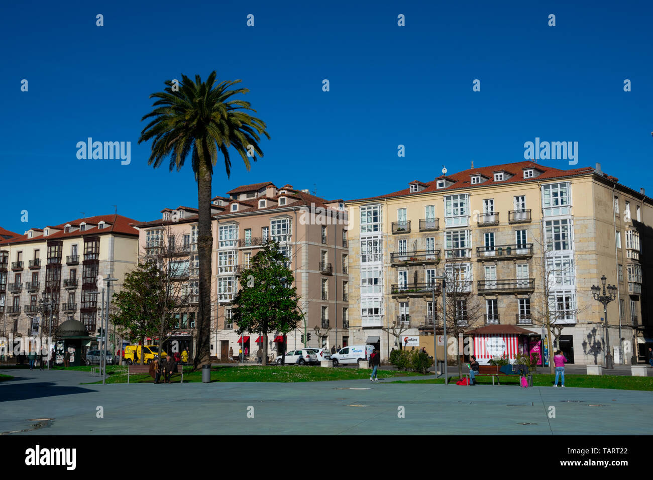 Santander, Spanien. Februar 12, 2019. Anzeigen von Pereda und Gärten (Paseo y Jardines de Pereda) Stockfoto