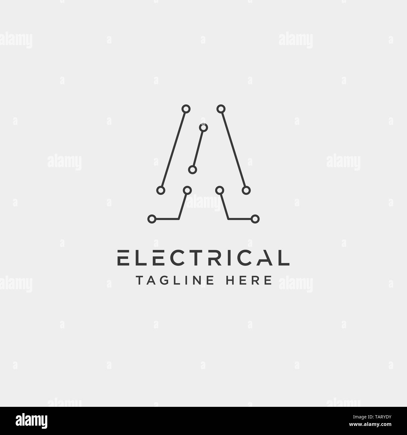 Connect oder elektrischen ein Logo Design Vector icon-Element isoliert-Vektor Stock Vektor
