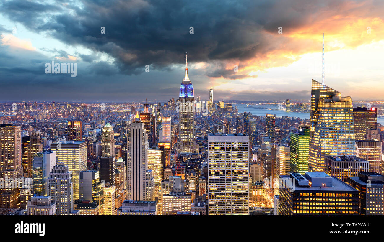 Die Innenstadt von New York, Manhattan Stockfoto