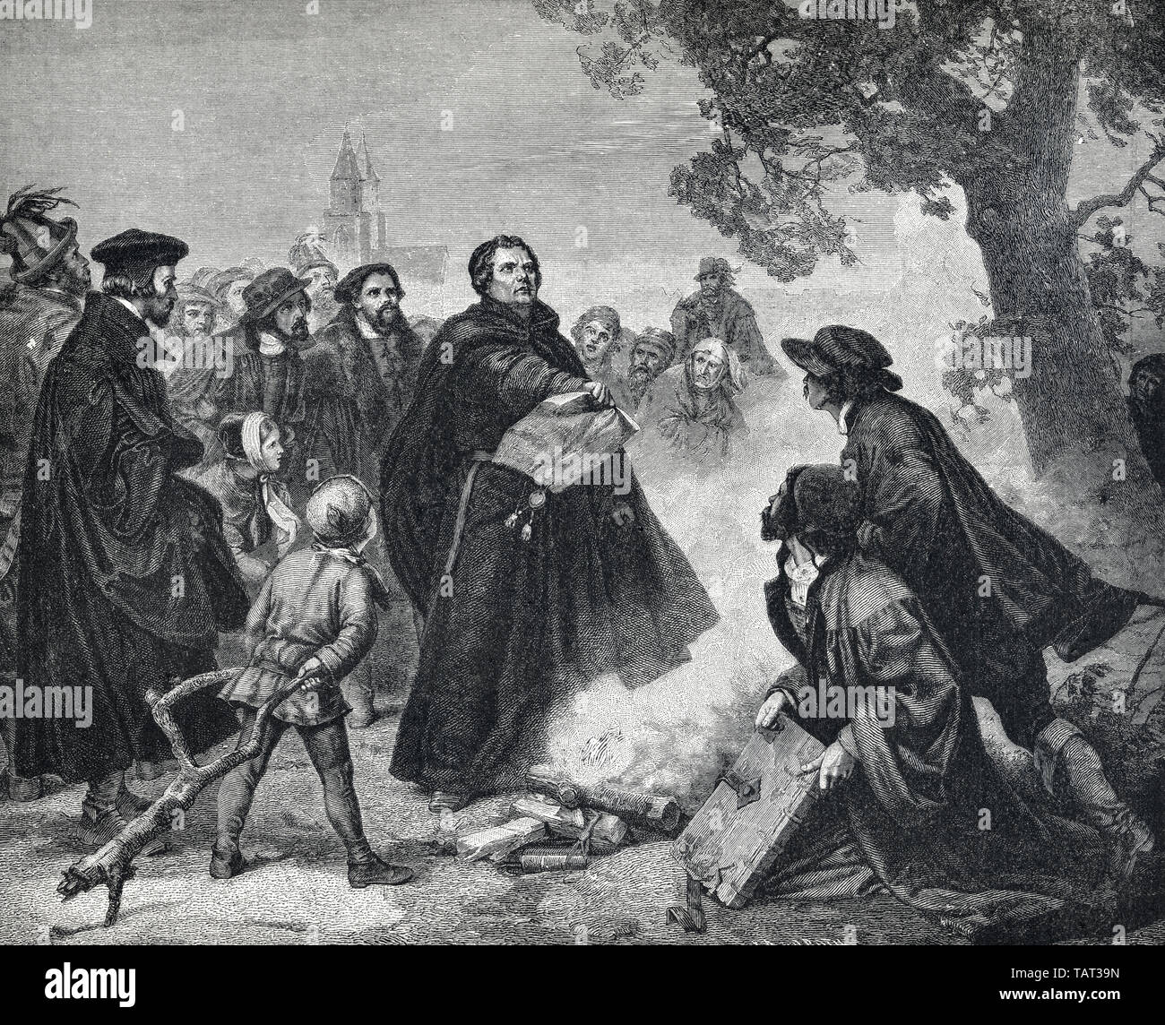 Luther Verbrannt Die Bannbulle Von Papst Leo X Stockfotos und -bilder ...
