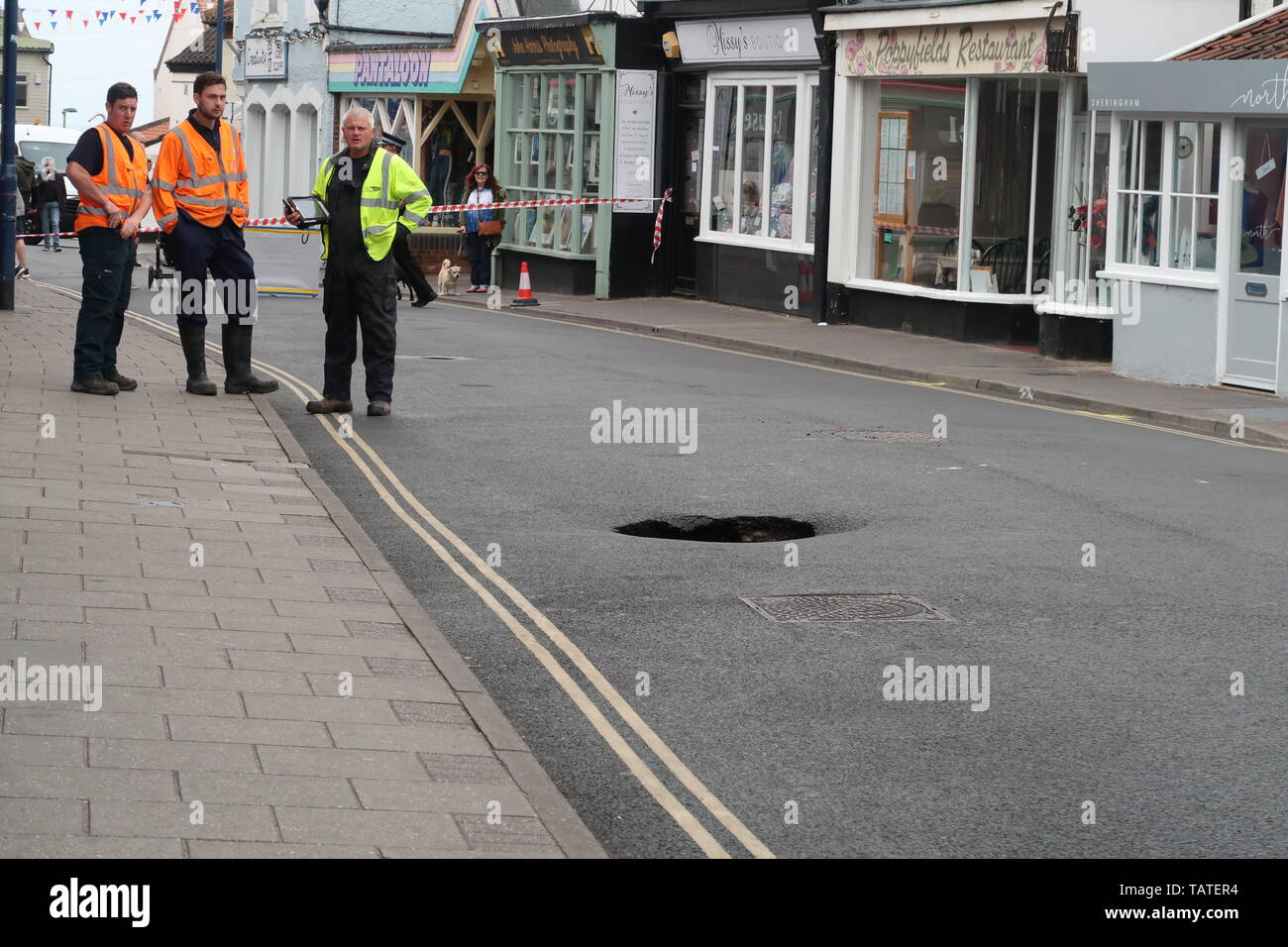 Sheringham Dreckloch Stockfoto