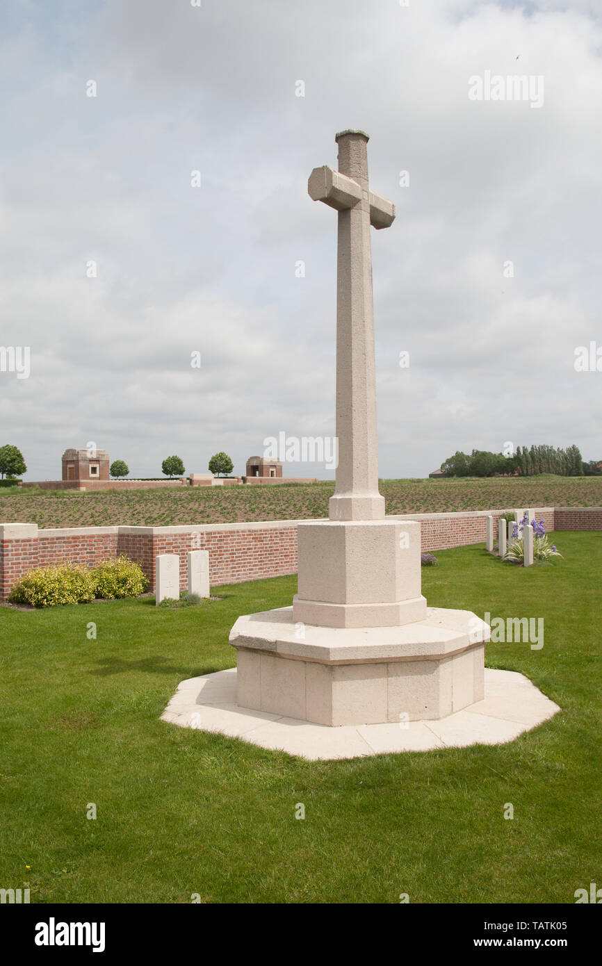 Friedhof Friedhof Ieper Ieper Belgien Stockfoto