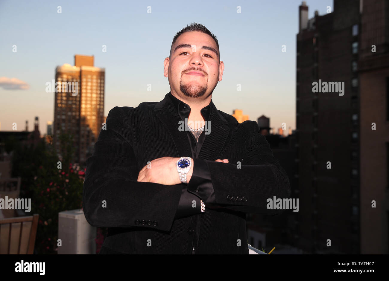 Andy Ruiz jr im Mondrian Park Avenue, New York. Stockfoto