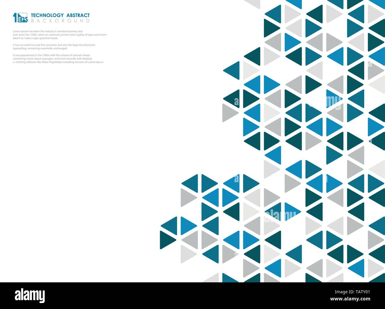 Abstrakt Blau Würfel der geometrischen sechseckige Niedrige pattern Design Technologie. Sie können für die Anzeige, Plakat, Cover Design, Präsentation, Grafik verwenden. Abbildung Stock Vektor