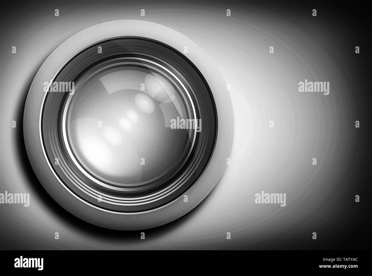 Die Linse der Kamera als Hintergrund Stockfoto