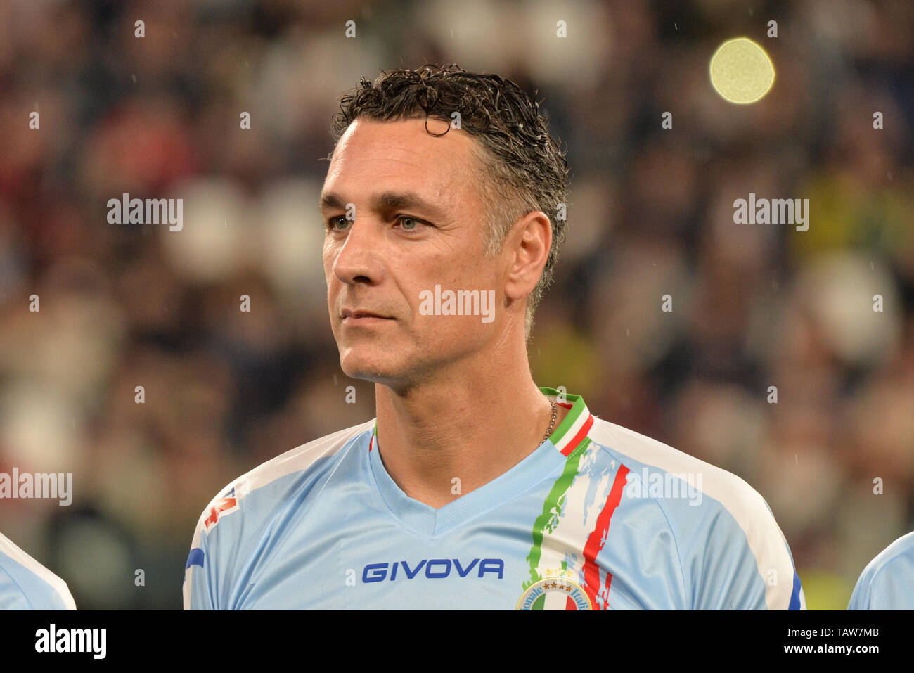 Turin, Italien. 28 Mai, 2019. Raoul Bova der italienische Sänger während der "Partita del Cuore" Charity Match bei der Allianz Stadion gesehen. Campioni per la Ricerca gewinnen, die "Champions für Forschung' 3-2 gegen die 'Nationale italienische Sänger". Credit: SOPA Images Limited/Alamy leben Nachrichten Stockfoto