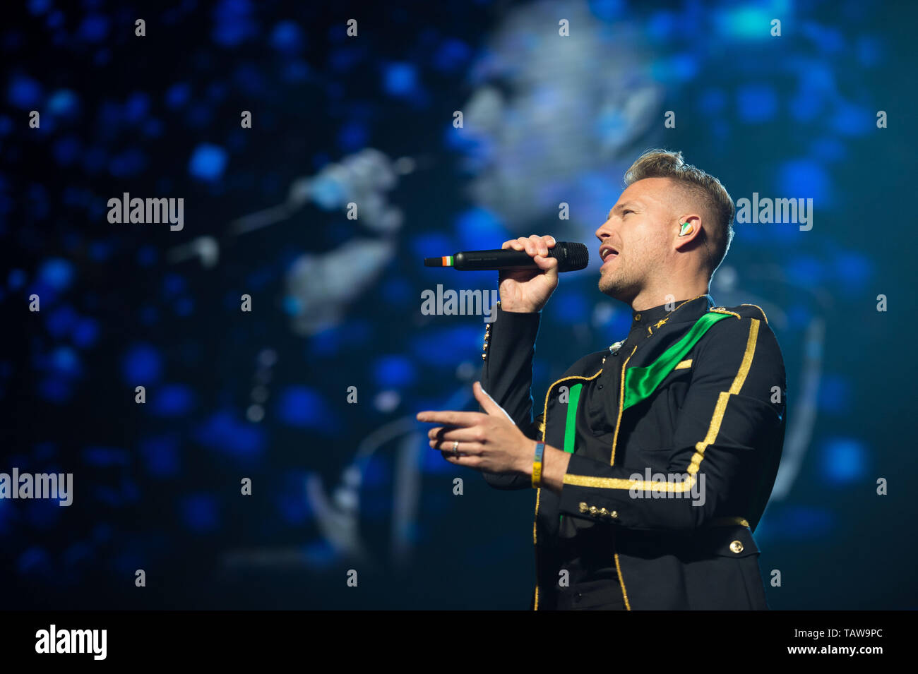 Glasgow, UK. 28. Mai 2019. Weltruf junge Band, Westlife, im Konzert an der Hydro-Arena in Glasgow während der zwanzig Tour". Im Bild: Nicky Byrne. Credit: Colin Fisher/Alamy leben Nachrichten Stockfoto