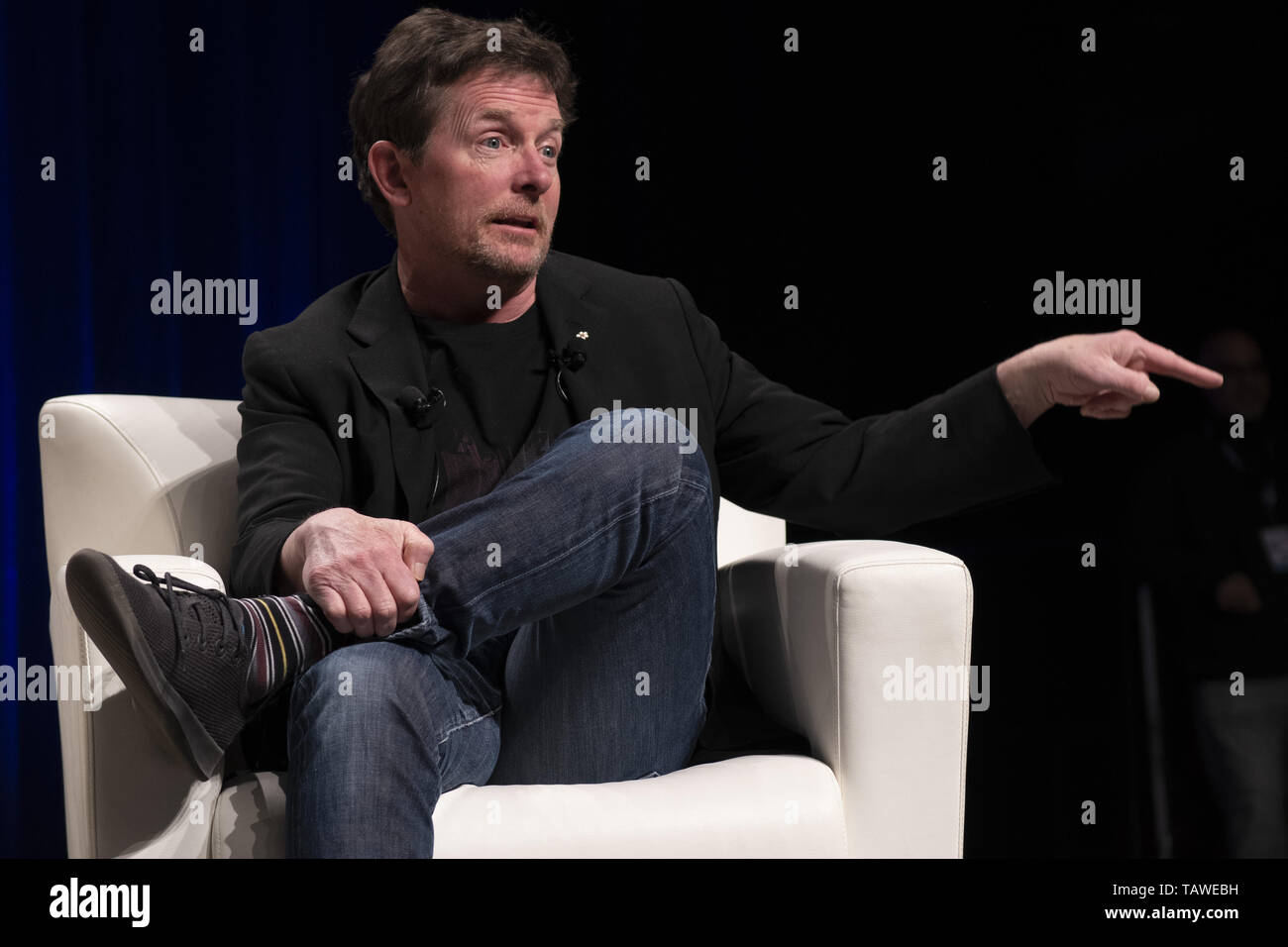 "Zurück in die Zukunft" warf Union in Calgary Comic- und Entertainment Expo gehalten an der BMO Center Mit: Michael J. Wo: Calgary, Kanada, wenn: 26 Apr 2019 Credit: WENN.com Stockfoto