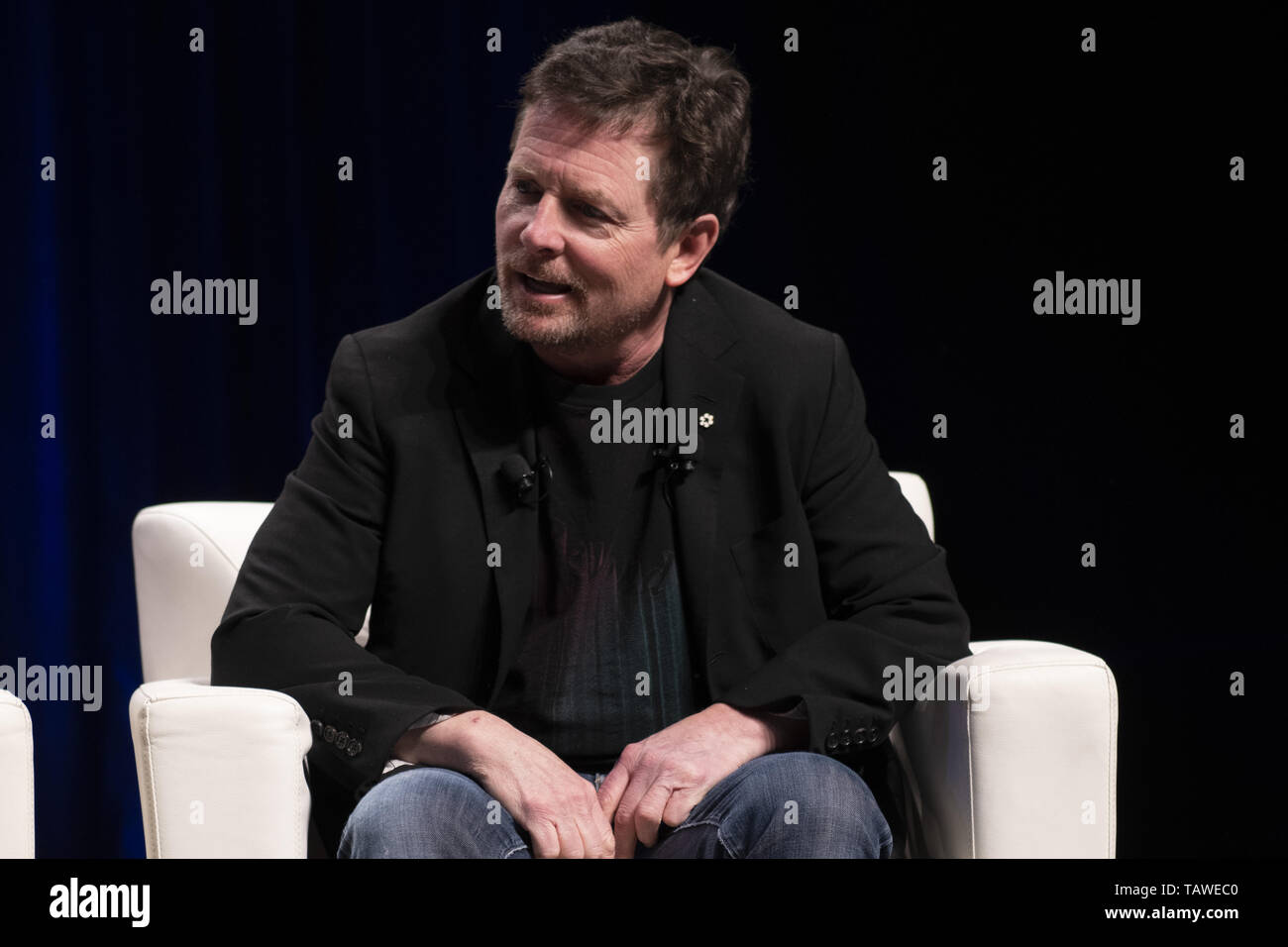 "Zurück in die Zukunft" warf Union in Calgary Comic- und Entertainment Expo gehalten an der BMO Center Mit: Michael J. Wo: Calgary, Kanada, wenn: 26 Apr 2019 Credit: WENN.com Stockfoto