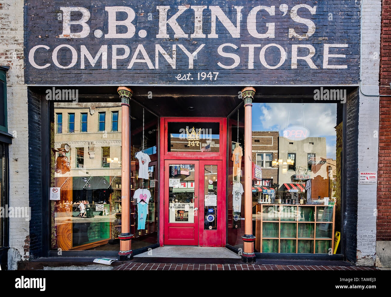 B.B. King's Company Store wird dargestellt, Sept. 12, 2015 in Memphis, Tennessee. B.B. Der König war ein US-amerikanischer Blues Musiker, der in Memphis lebten. Stockfoto