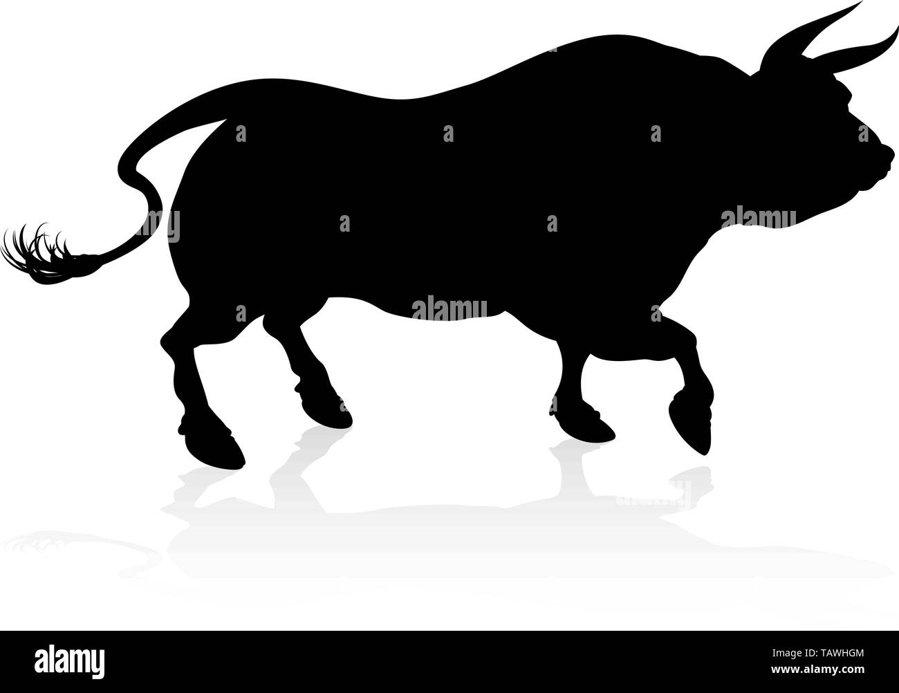 Bull-Silhouette Stock Vektor