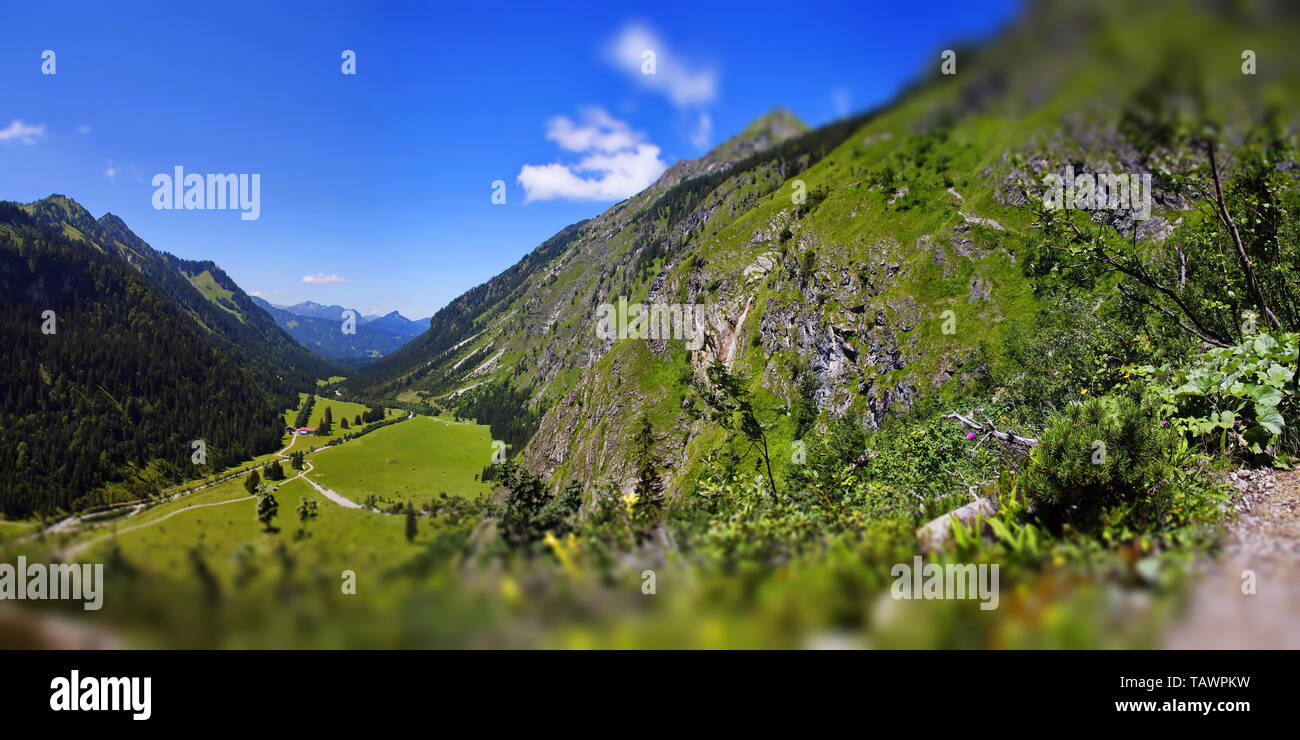 Oytal ein hohes, in den Bayerischen Alpen. Stockfoto