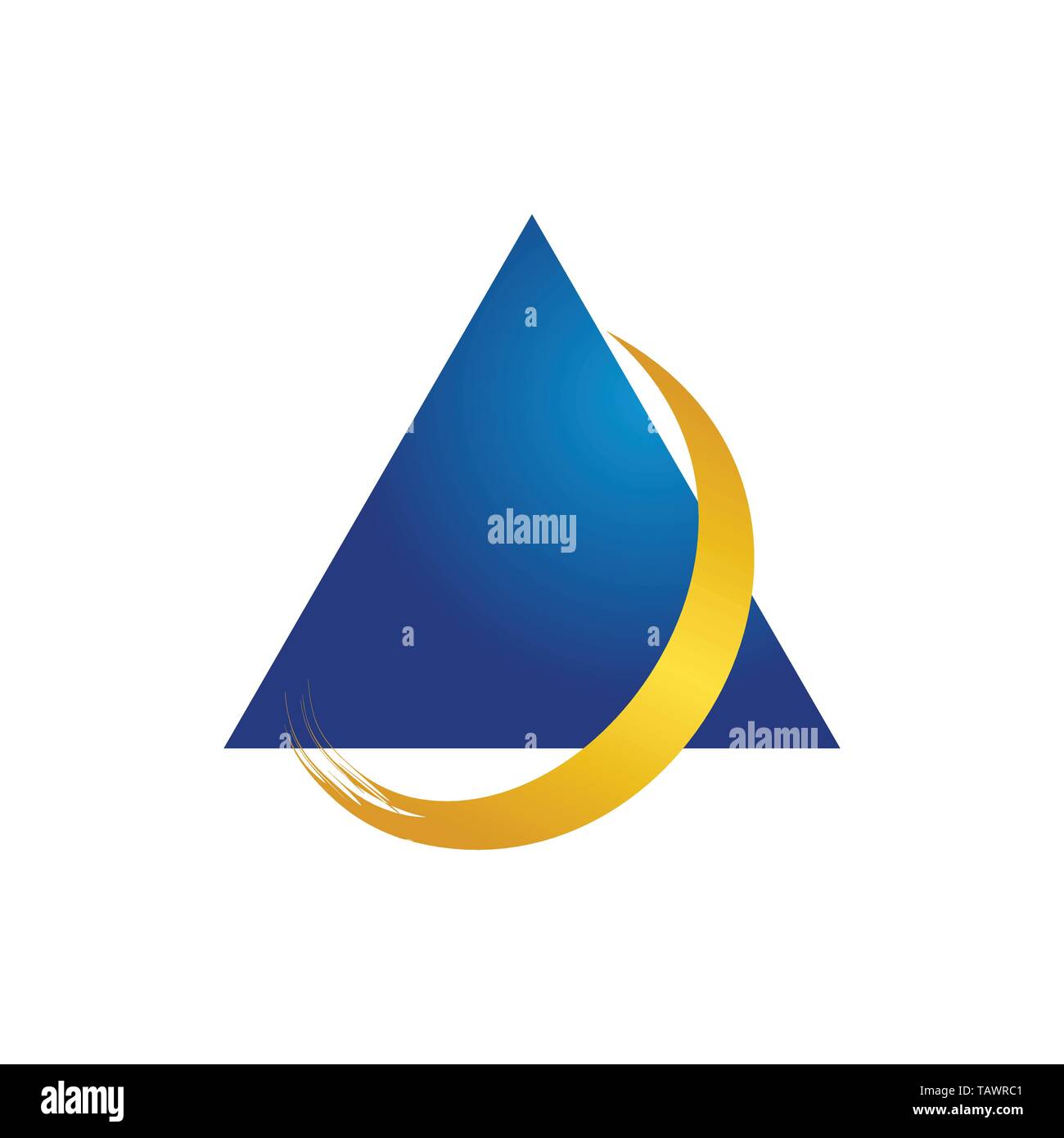 Arc Swoosh blinkt Dreiecksform Vektor Symbol Grafik Logo Design Template Stock Vektor
