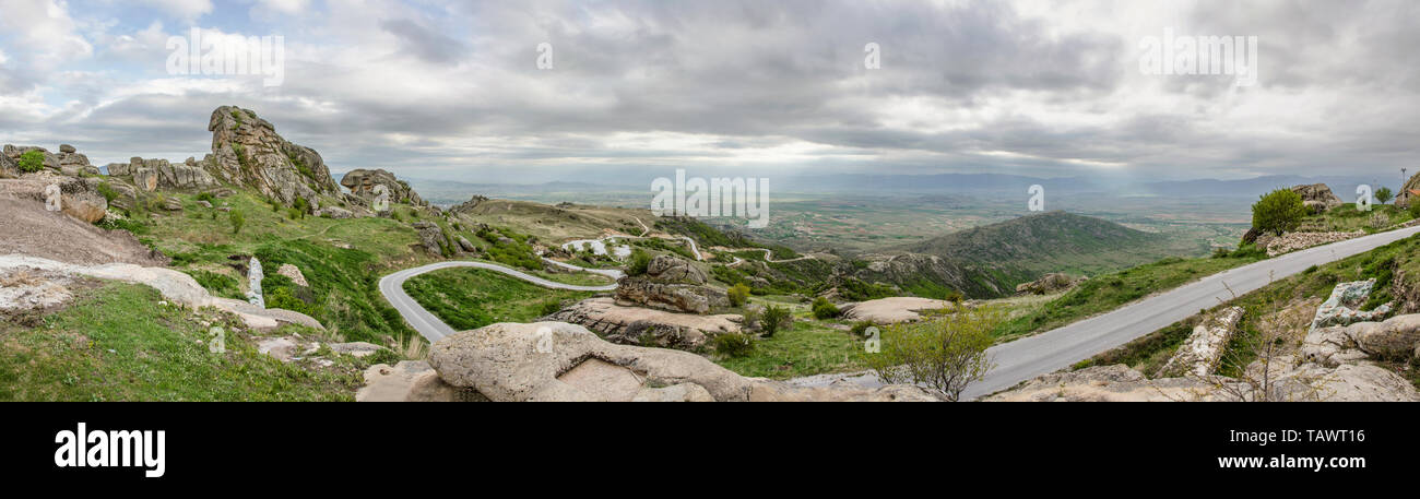 Mazedonischen Berge - aufgenommen vom Treskavec Kloster in der Nähe von Prilep Stockfoto