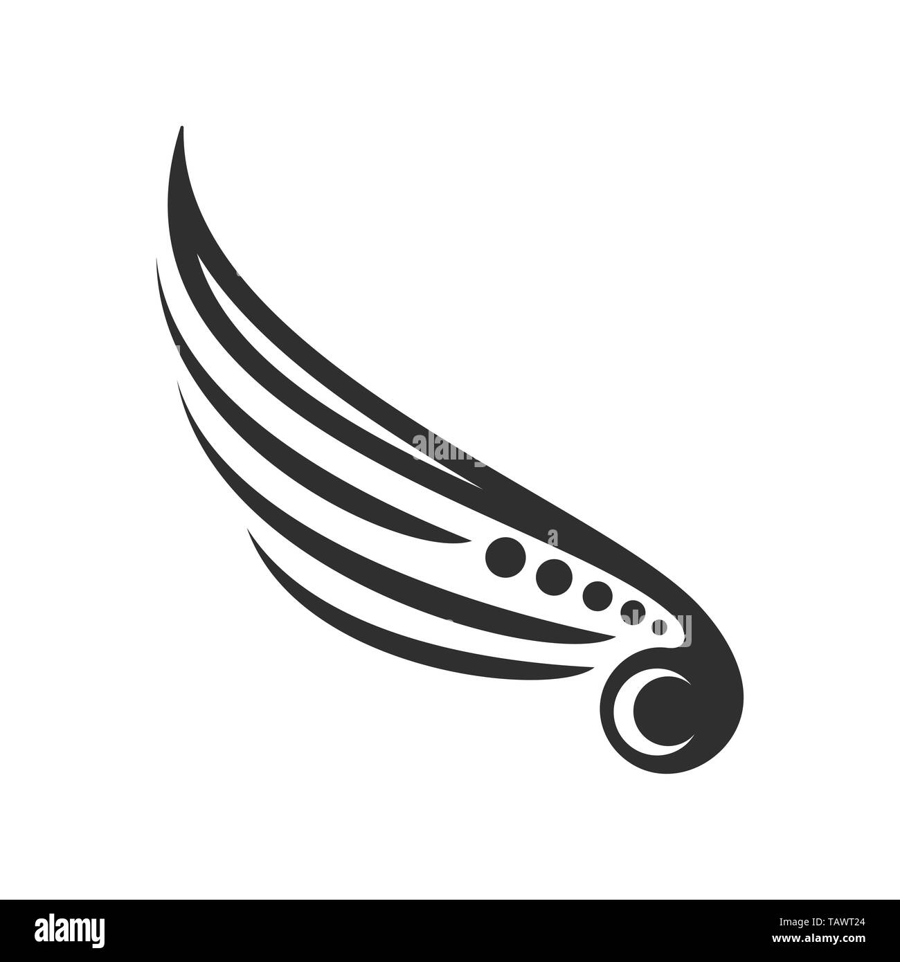 Tribal Wing Mark Vektor Symbol Grafik Logo Design Template Stock Vektor