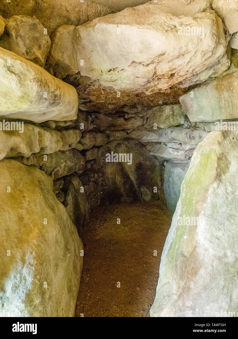 West Kennet Long Barrow ist eine neolithische Grab oder Barrow, auf einem markanten Chalk ridge gelegen, in der Nähe von Silbury Hill, anderthalb Meilen südlich von Avebury. Stockfoto