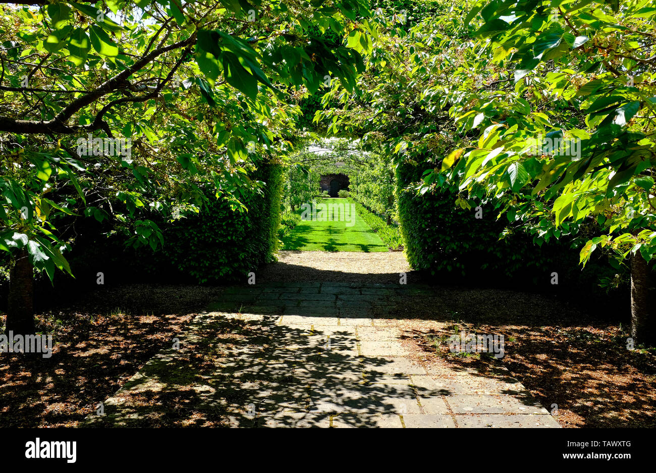 Ummauerten garten Houghton Hall, Norfolk, England Stockfoto