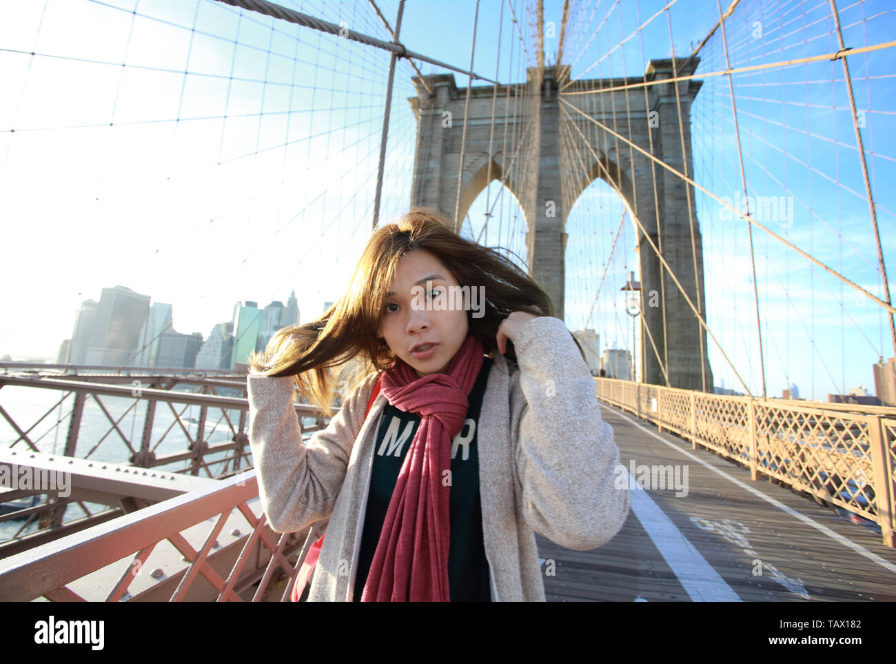 Asiatische Mädchen in der New York City Stockfoto