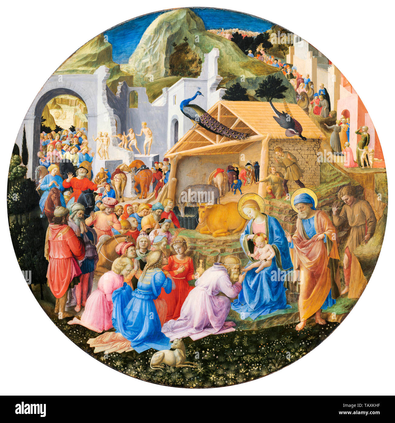 Fra Angelico, Fra Filippo Lippi, die Anbetung der Könige, Malerei, ca. 1440 Stockfoto