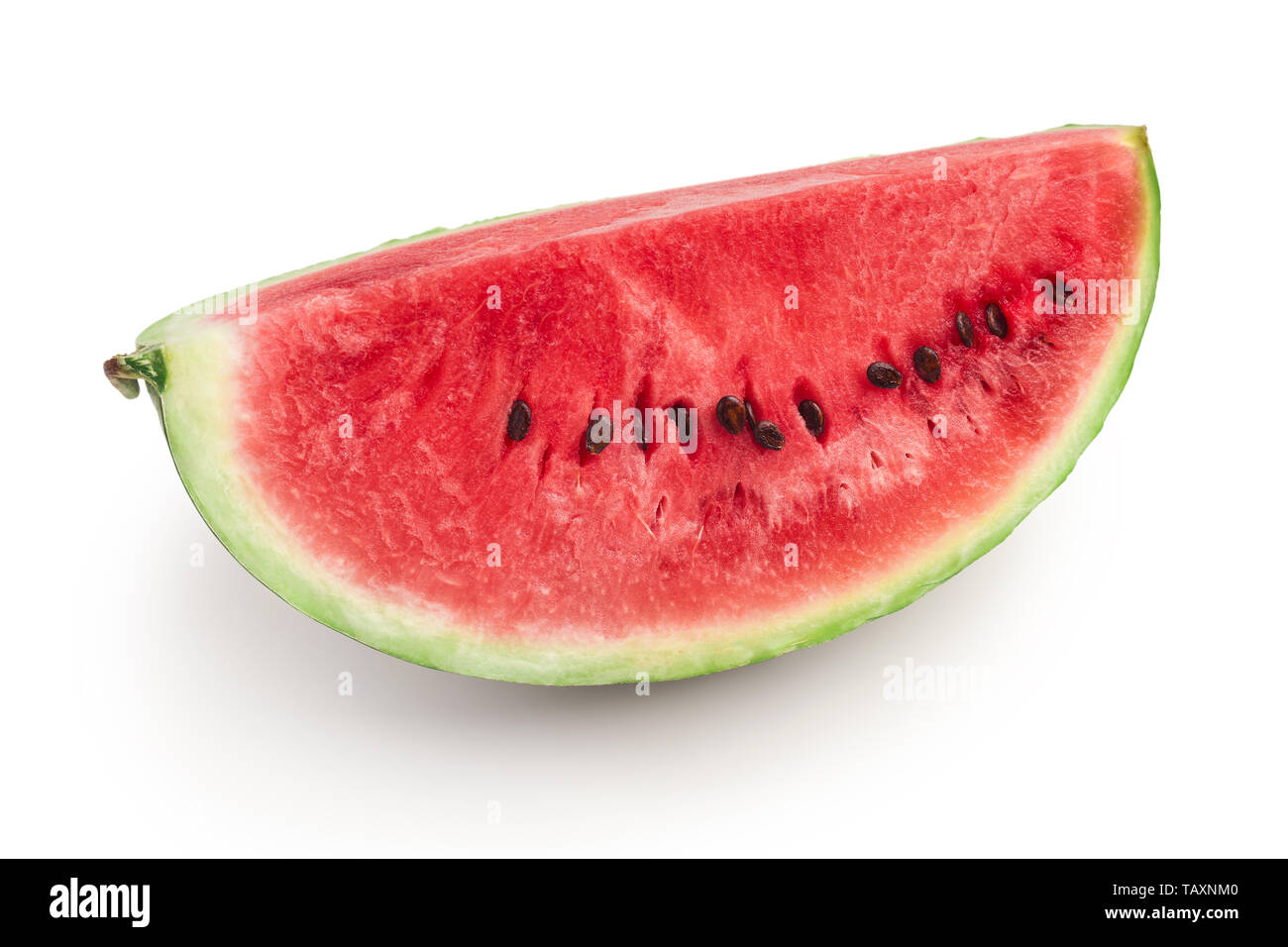 Quartal frische reife rote Wassermelone, isoliert Stockfoto