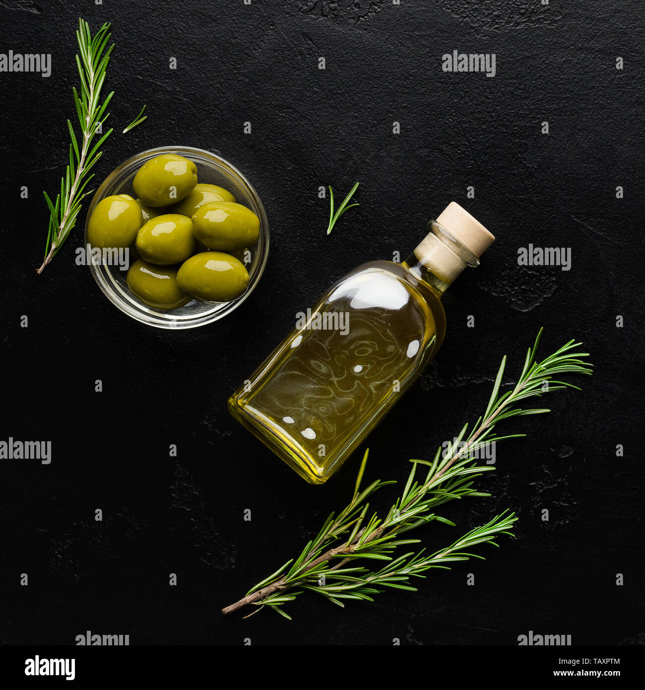 Organic Olive Oil"-Konzept Stockfoto