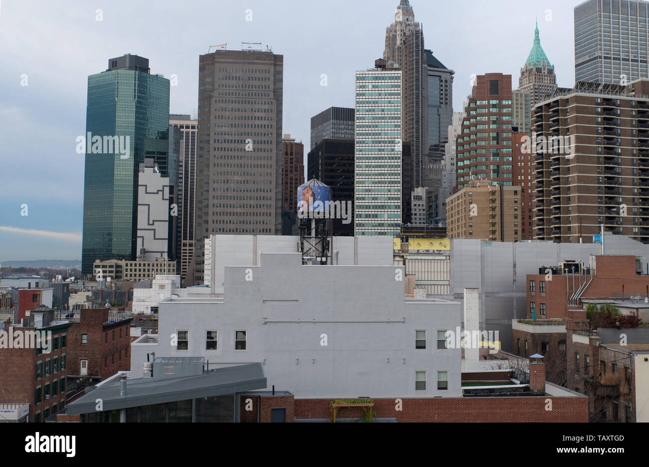 Gebäude in Lower Manhattan/Heurige in Lower Manhattan/Immeubles dans le Bas de Manhattan, New York City, USA. Stockfoto