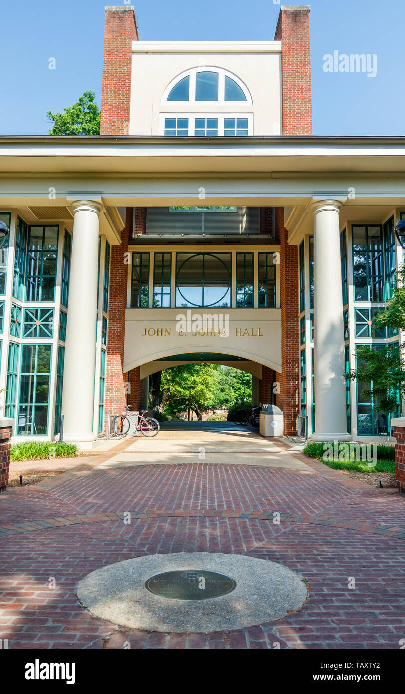 GREENVILLE, SC, USA - Mai 2: Johns Halle an der Furman University am 2. Mai 2019 in Greenville, South Carolina. Stockfoto