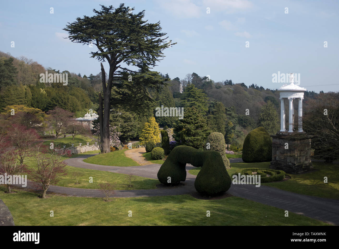 dh The Gardens ALTON TOWERS PARK STAFFORDSHIRE UK Public Garden vereinigtes Königreich Stockfoto