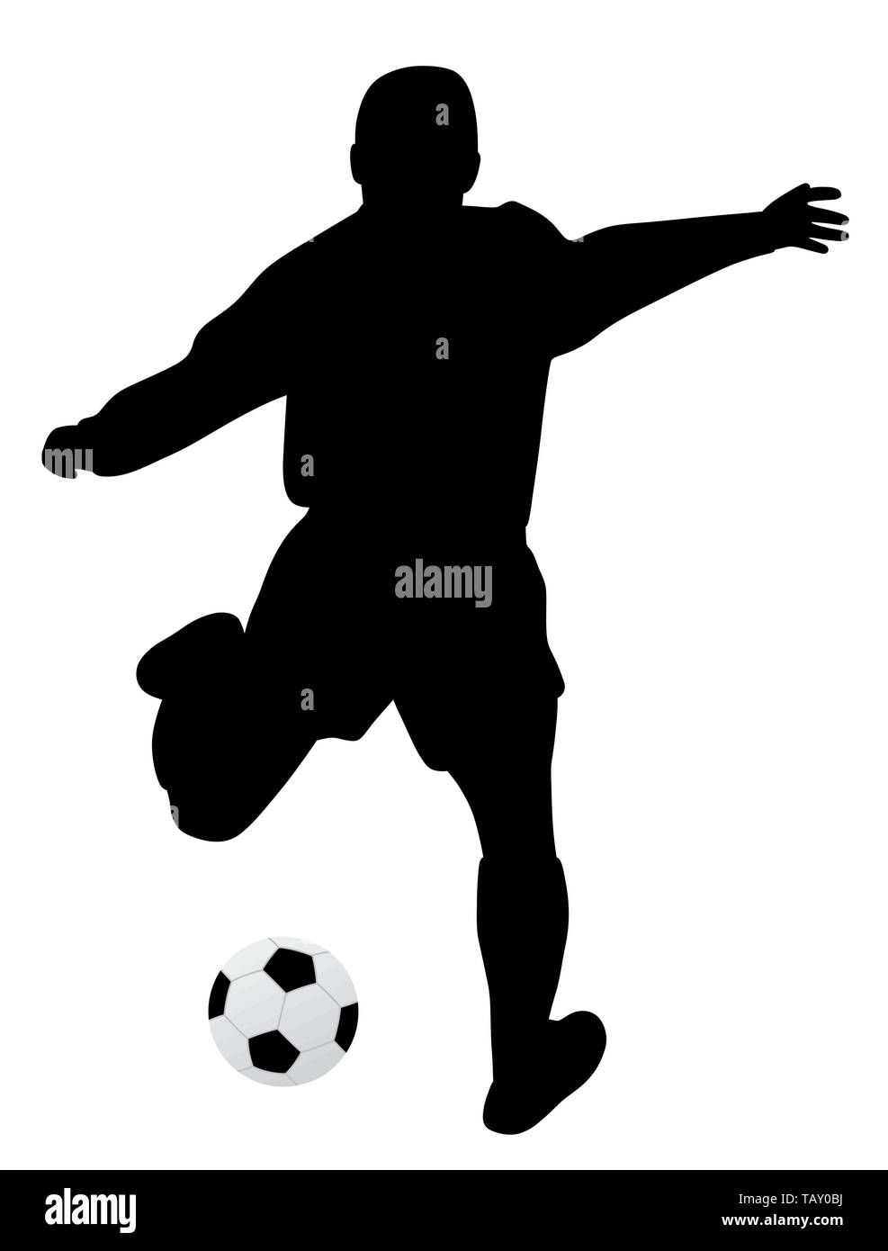 Mann, Fußball spielen Stock Vektor