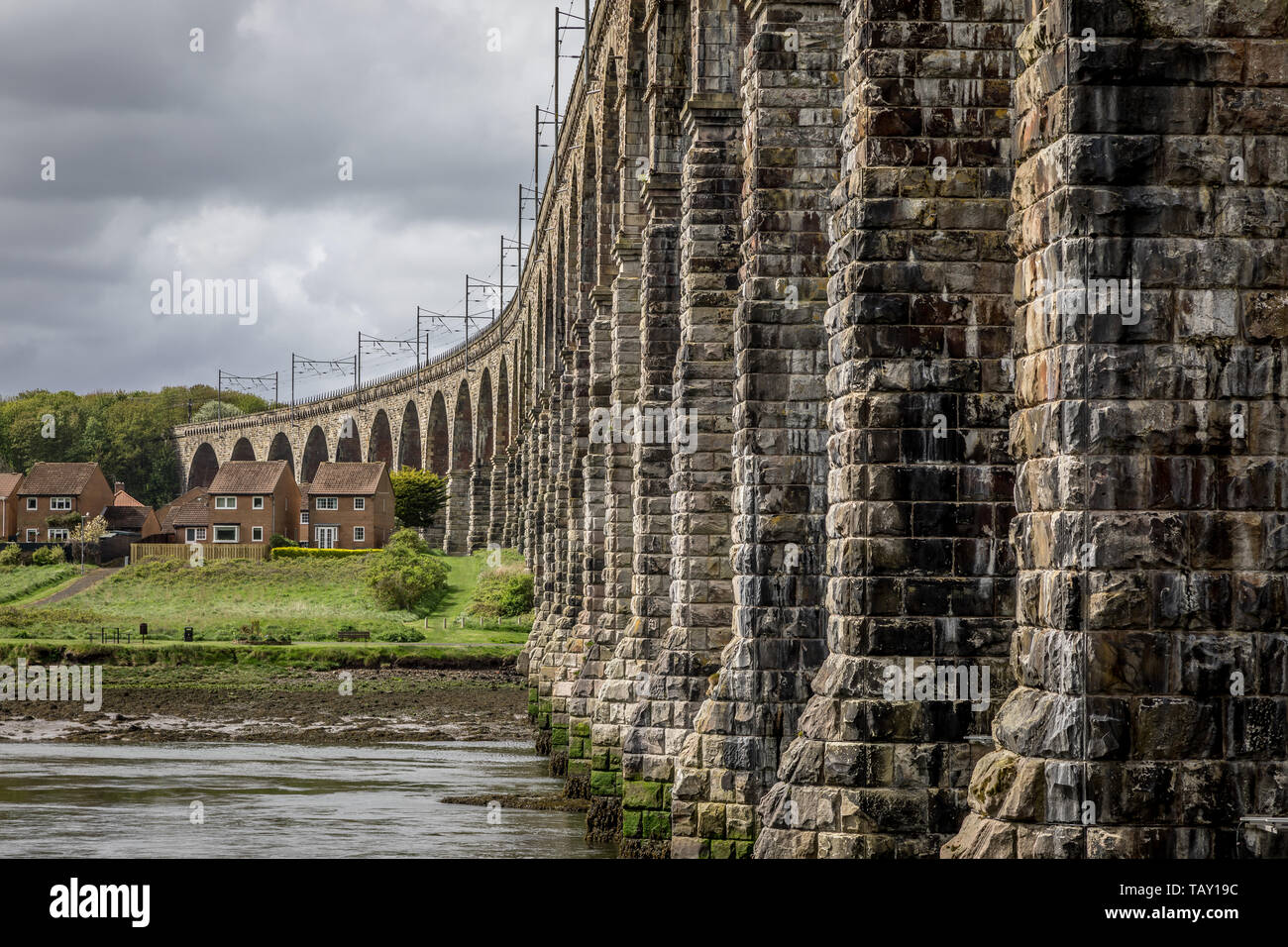 Royal Border Bridge, Berwick upon Tweed, Northumberland, England, Großbritannien Stockfoto