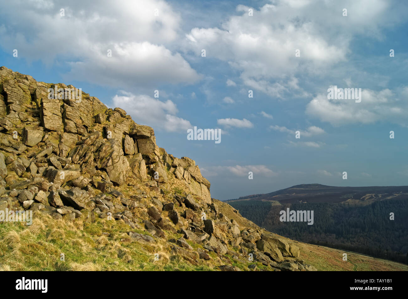 Großbritannien, Derbyshire, Peak District, Crook Hill. Stockfoto