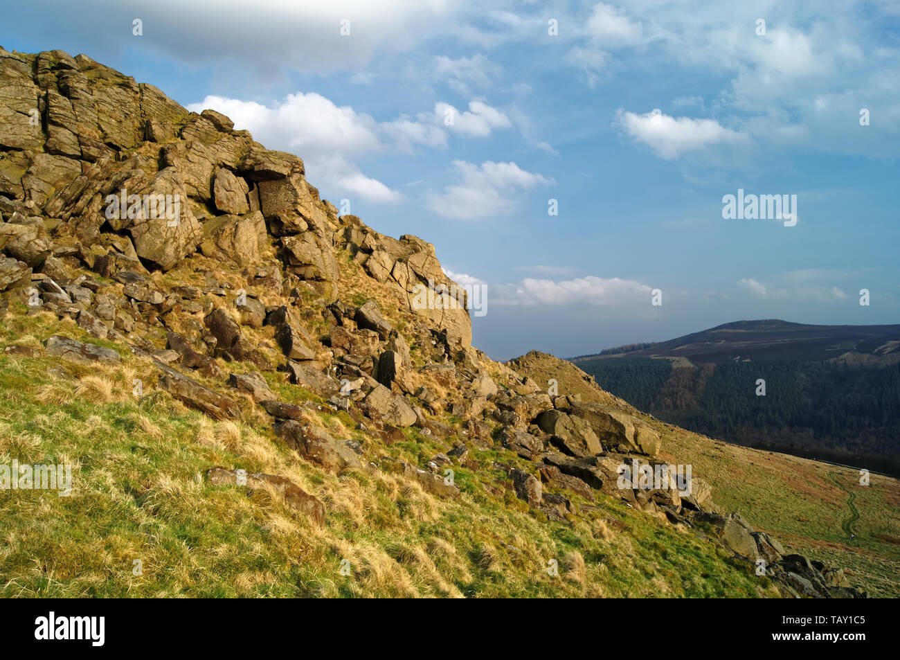 Großbritannien, Derbyshire, Peak District, Crook Hill. Stockfoto