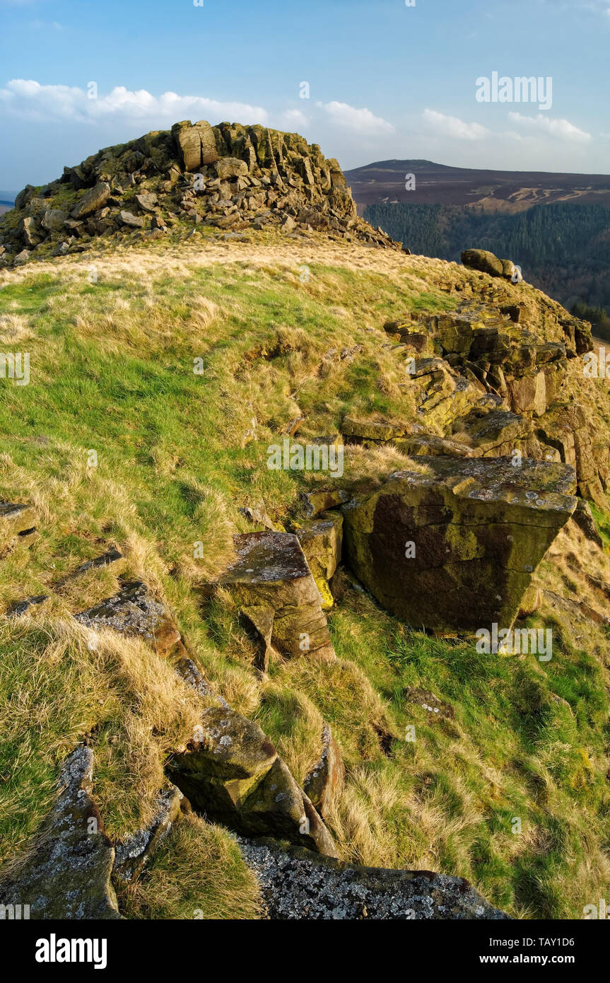 Großbritannien, Derbyshire, Peak District, Crook Hill. Stockfoto