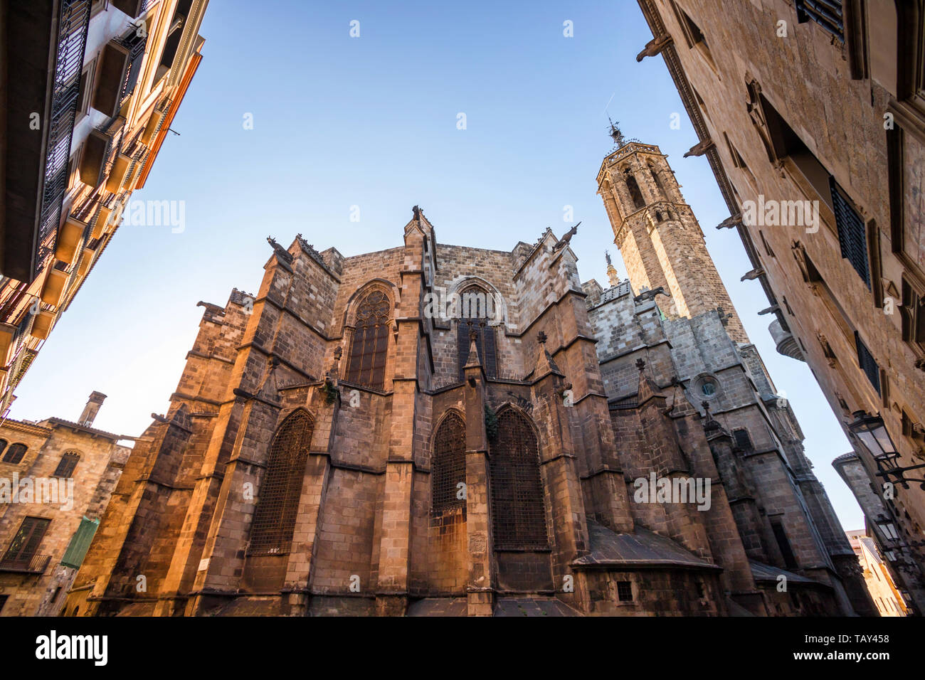 Kirche im historischen Stadtzentrum von Barcelona, Spanien Stockfoto
