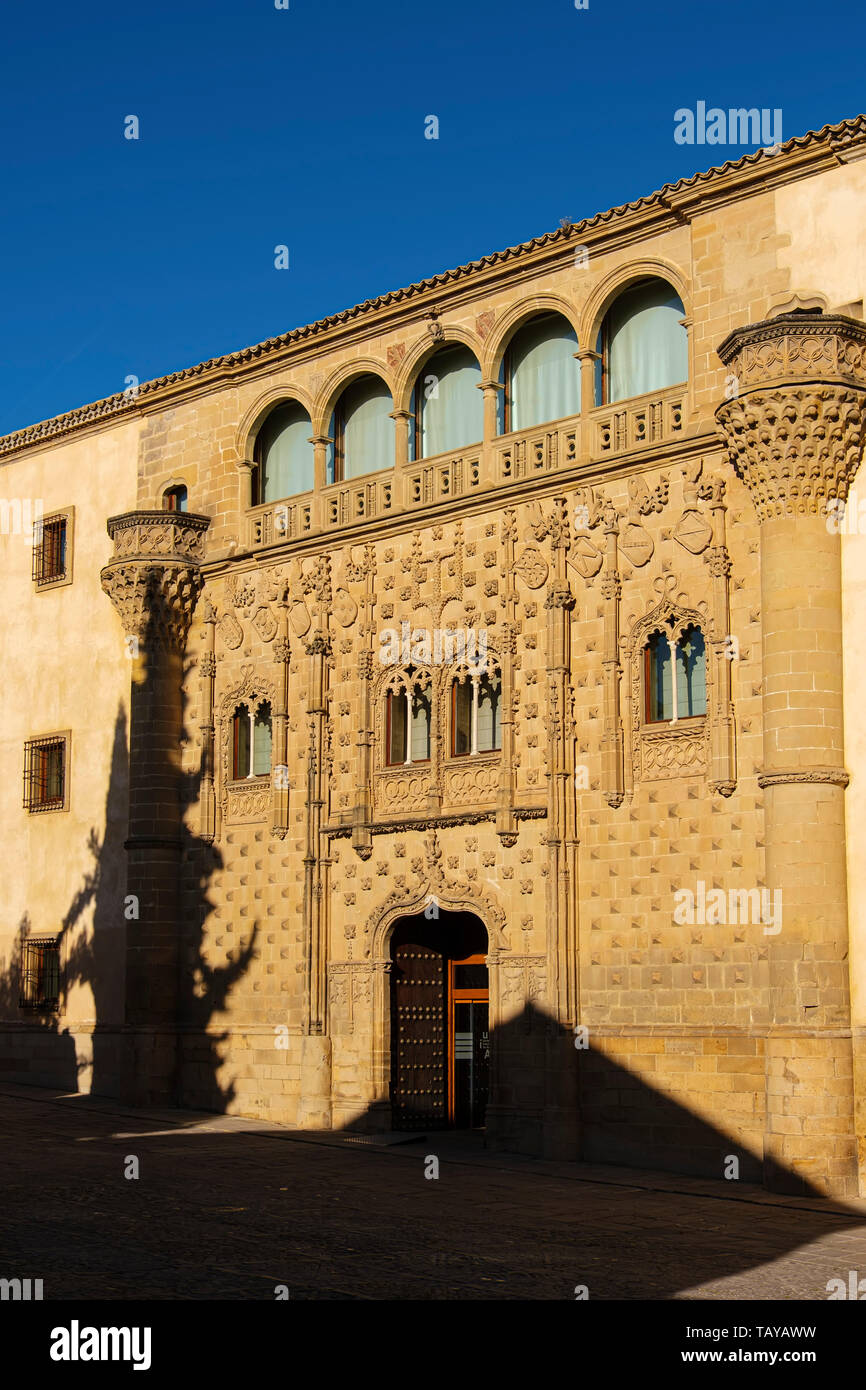 Jabalquinto Palace, Antonio Machado Andalusischen an der Internationalen Universität. Baeza, Provinz Jaén. südlichen Andalusien. Spanien Europa Stockfoto