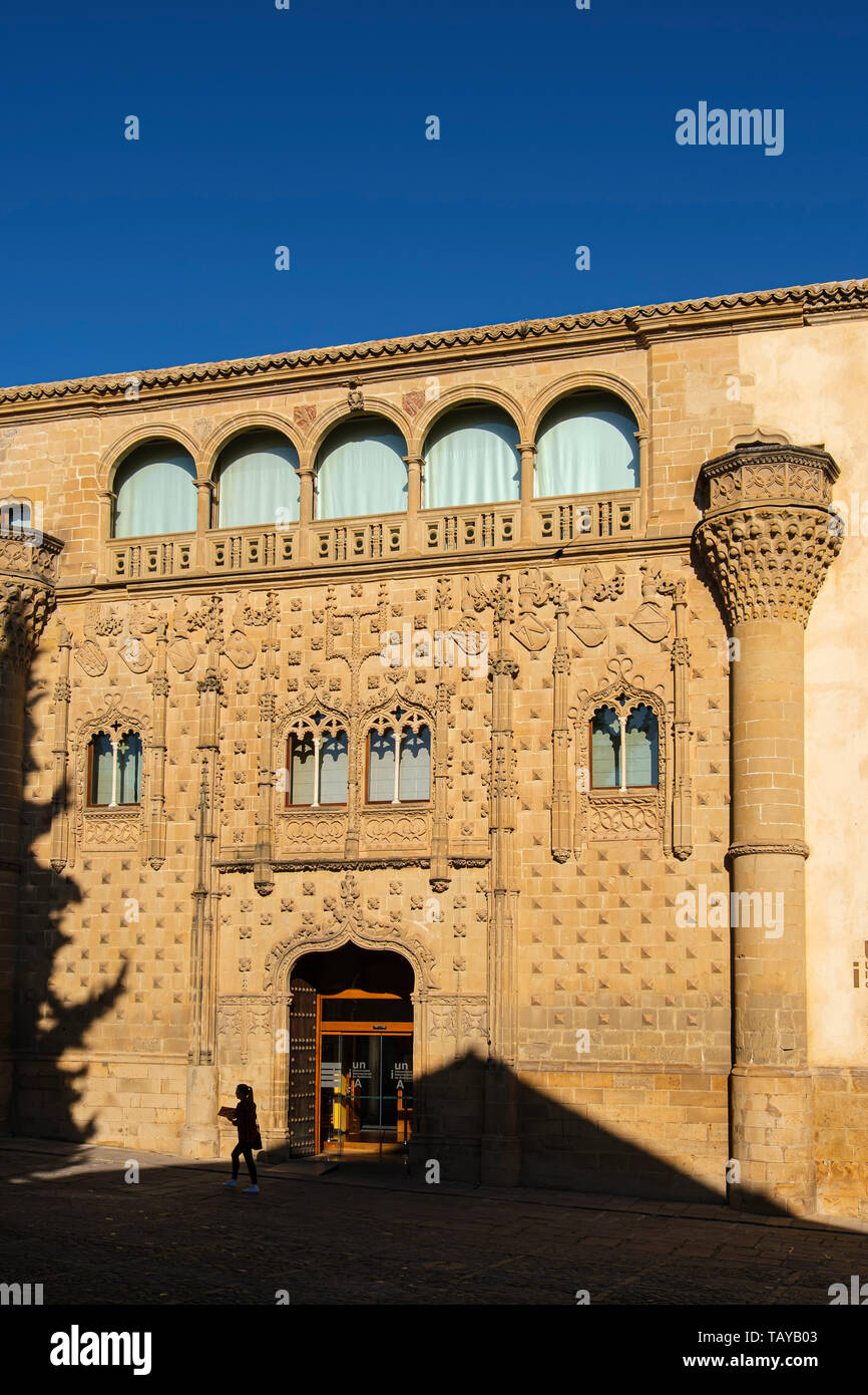 Jabalquinto Palace, Antonio Machado Andalusischen an der Internationalen Universität. Baeza, Provinz Jaén. südlichen Andalusien. Spanien Europa Stockfoto
