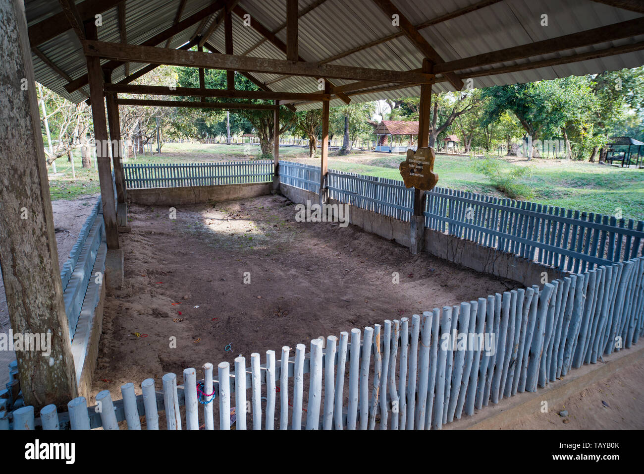 Die Killing Fields in Kambodscha. Der Ort, wo die Masse die Hinrichtungen durch die Khmer Rouge durchgeführt. Völkermord in Kambodscha. Stockfoto