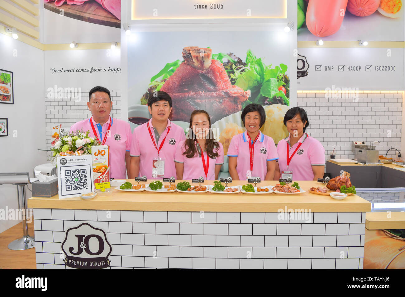 NONTHABURI - Mai 28: Köche kochen Demonstrationen für Besucher und Kunden in während der Ausstellung der THAIFEX - World of food ASIA 2019 am 28. Mai, 2. Stockfoto