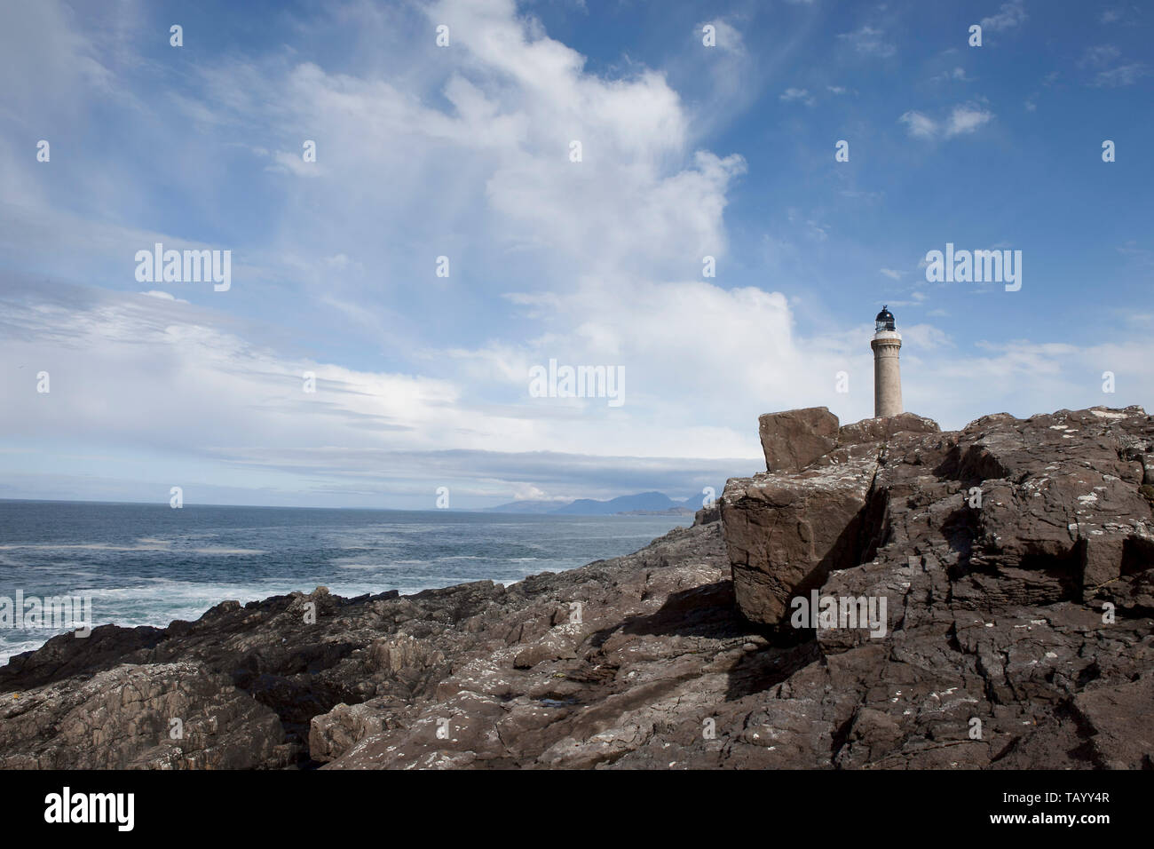 Ardnamurchan Halbinsel Light House in Lochaber der westlichste Punkt des europäischen Festlandes Großbritannien, Scottish Highlands. Entworfen von Alan Stevenson Stockfoto