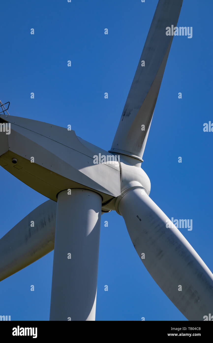 Carsington Windpark Turbinen und malerischer Aussicht liegt nördlich von carsington in Derbyshire, England.DE Stockfoto