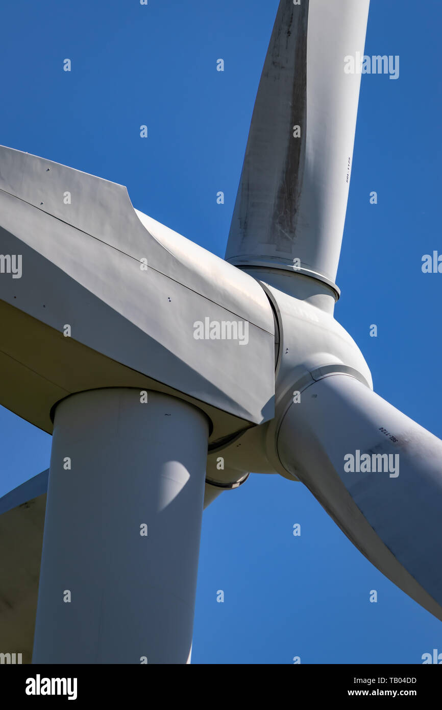Carsington Windpark Turbinen und malerischer Aussicht liegt nördlich von carsington in Derbyshire, England.DE Stockfoto